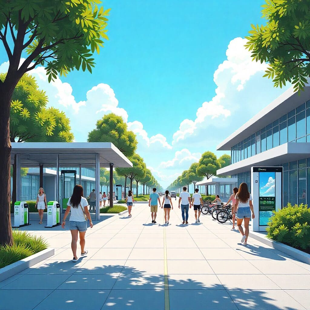 Gare projet PEM Hyères, générée par l'IA.
