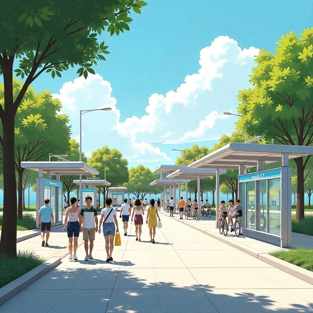 Gare projet PEM Hyères, générée par l'IA.