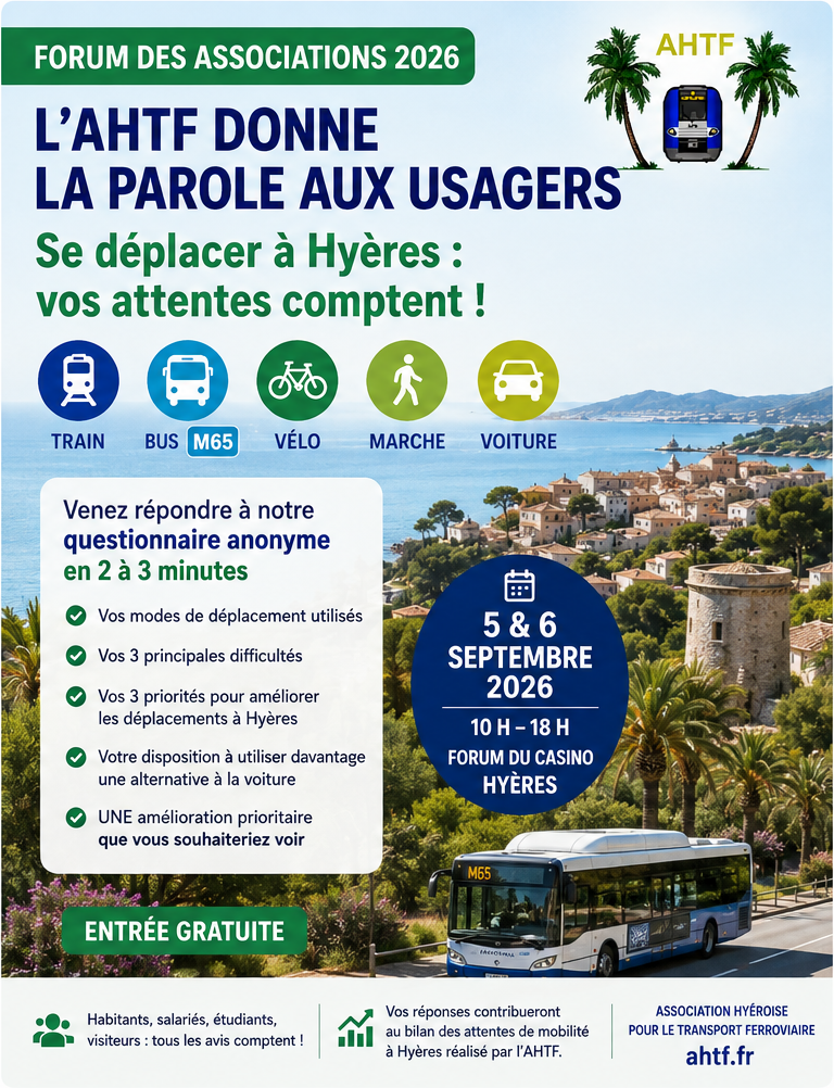 AHTF au Forum des associations de Hyères les 5 et 6 septembre 2026